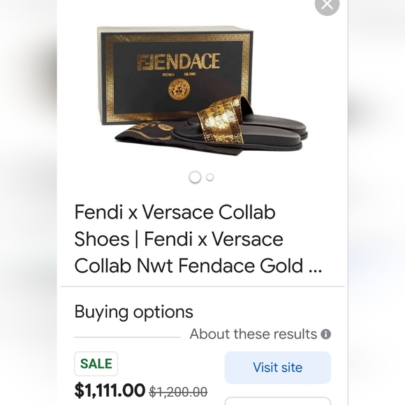 NEW FENDACE (Fendi & Versace Collab) Slides - Picture 6 of 6